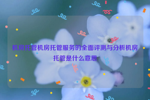 机房托管机房托管服务的全面评测与分析机房托管是什么意思