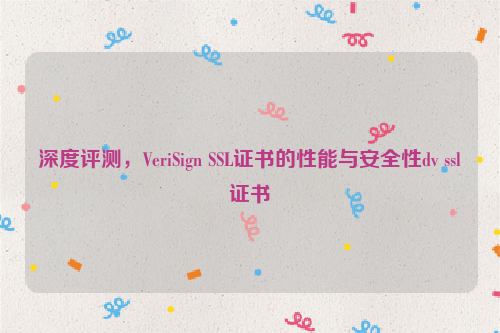 深度评测，VeriSign SSL证书的性能与安全性dv ssl证书