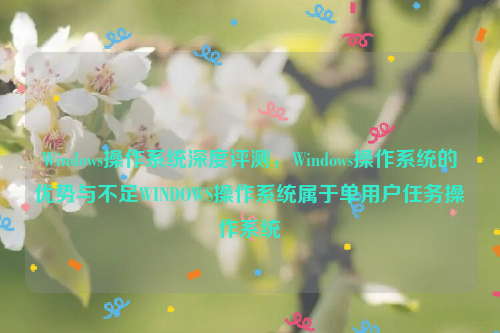 Windows操作系统深度评测，Windows操作系统的优势与不足WINDOWS操作系统属于单用户任务操作系统