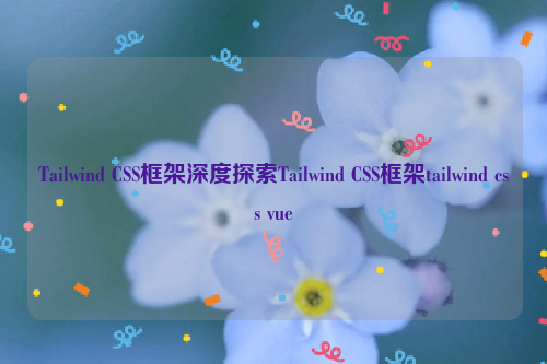 Tailwind CSS框架深度探索Tailwind CSS框架tailwind css vue