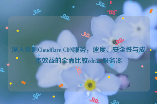 深入评测Cloudflare CDN服务，速度、安全性与成本效益的全面比较cdn云服务器