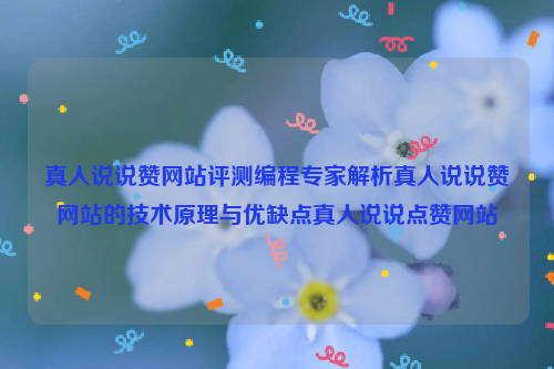 真人说说赞网站评测编程专家解析真人说说赞网站的技术原理与优缺点真人说说点赞网站