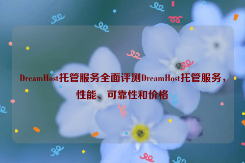 DreamHost托管服务全面评测DreamHost托管服务，性能、可靠性和价格