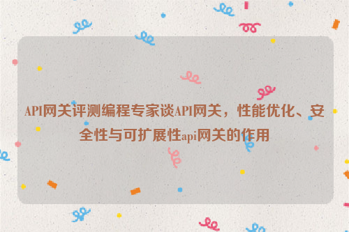 API网关评测编程专家谈API网关，性能优化、安全性与可扩展性api网关的作用