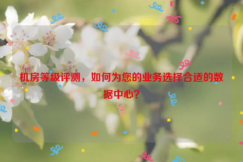 机房等级评测，如何为您的业务选择合适的数据中心？