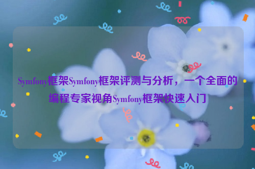 Symfony框架Symfony框架评测与分析，一个全面的编程专家视角Symfony框架快速入门