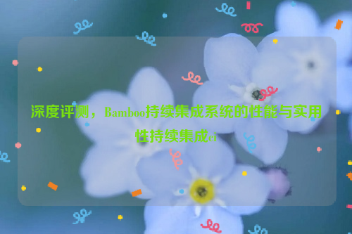 深度评测，Bamboo持续集成系统的性能与实用性持续集成ci