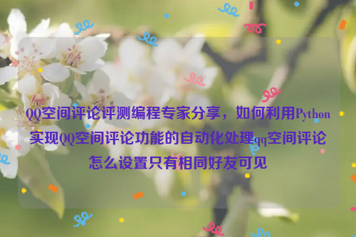 QQ空间评论评测编程专家分享，如何利用Python实现QQ空间评论功能的自动化处理qq空间评论怎么设置只有相同好友可见