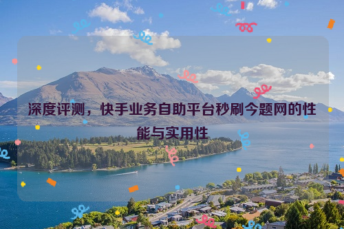 深度评测，快手业务自助平台秒刷今题网的性能与实用性