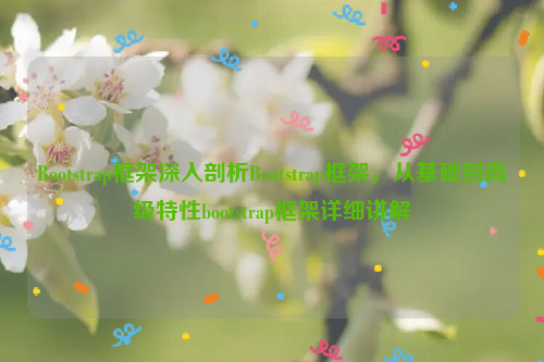 Bootstrap框架深入剖析Bootstrap框架，从基础到高级特性bootstrap框架详细讲解