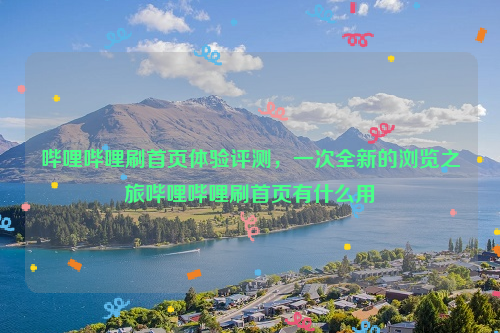 哔哩哔哩刷首页体验评测，一次全新的浏览之旅哔哩哔哩刷首页有什么用