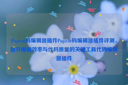 Pugient码编辑器插件Pugient码编辑器插件评测，提升编程效率与代码质量的关键工具代码编辑器插件