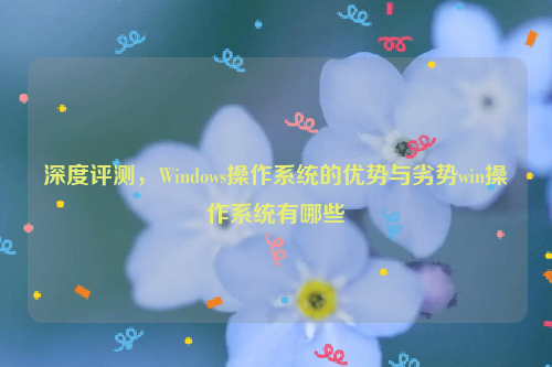 深度评测，Windows操作系统的优势与劣势win操作系统有哪些