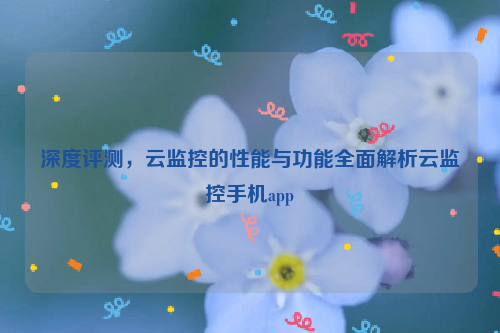 深度评测，云监控的性能与功能全面解析云监控手机app