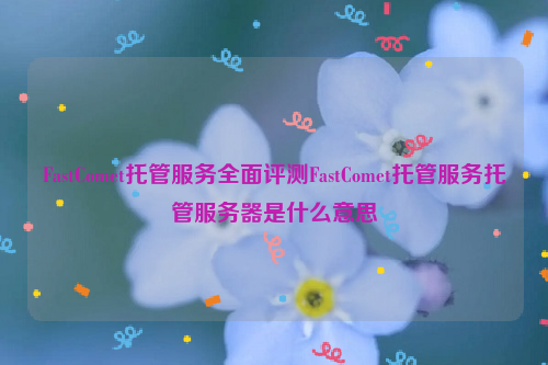 FastComet托管服务全面评测FastComet托管服务托管服务器是什么意思