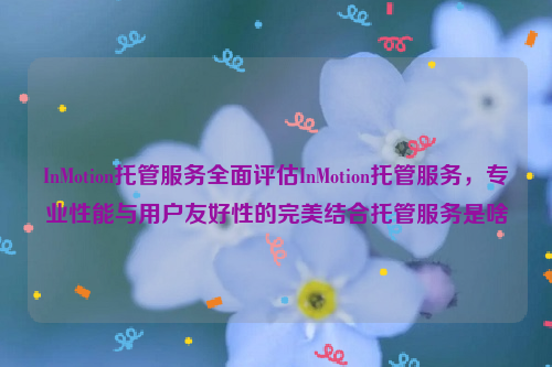 InMotion托管服务全面评估InMotion托管服务，专业性能与用户友好性的完美结合托管服务是啥