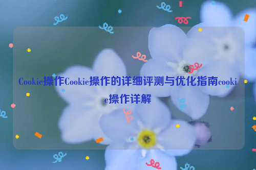 Cookie操作Cookie操作的详细评测与优化指南cookie操作详解