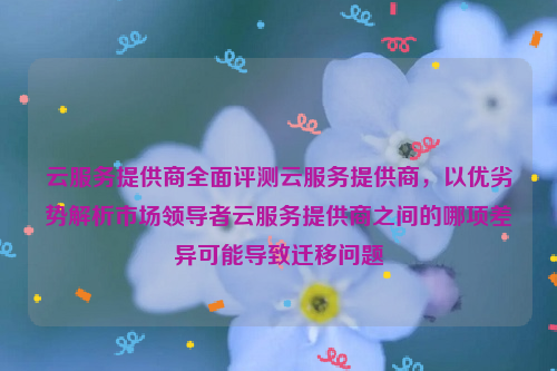 云服务提供商全面评测云服务提供商，以优劣势解析市场领导者云服务提供商之间的哪项差异可能导致迁移问题