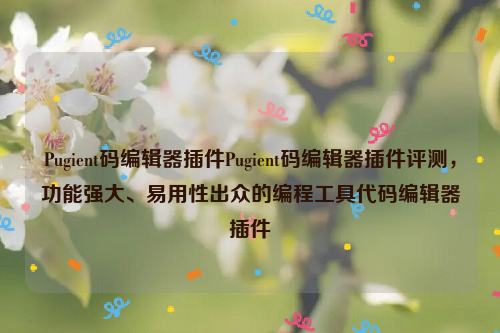 Pugient码编辑器插件Pugient码编辑器插件评测，功能强大、易用性出众的编程工具代码编辑器插件