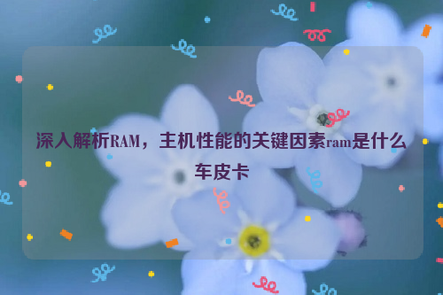 深入解析RAM，主机性能的关键因素ram是什么车皮卡