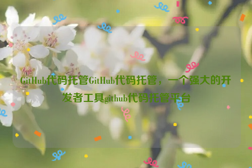 GitHub代码托管GitHub代码托管，一个强大的开发者工具github代码托管平台