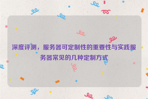 深度评测，服务器可定制性的重要性与实践服务器常见的几种定制方式