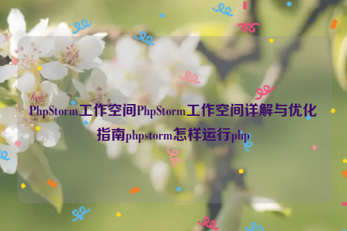 PhpStorm工作空间PhpStorm工作空间详解与优化指南phpstorm怎样运行php