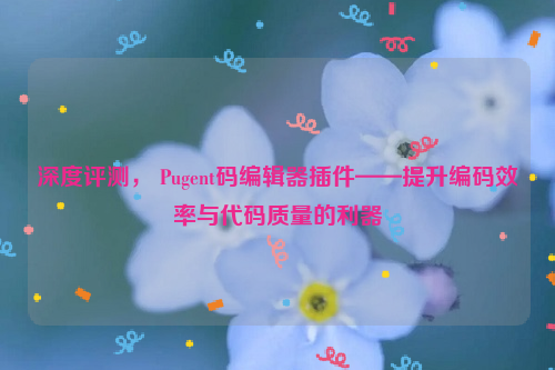 深度评测， Pugent码编辑器插件——提升编码效率与代码质量的利器