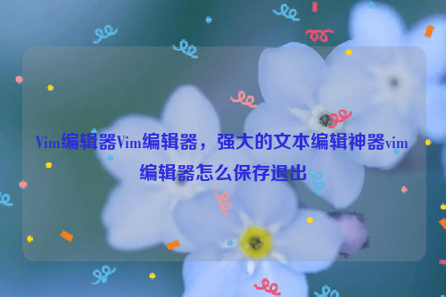 Vim编辑器Vim编辑器，强大的文本编辑神器vim编辑器怎么保存退出