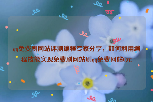 qq免费刷网站评测编程专家分享，如何利用编程技能实现免费刷网站刷qq免费网站0元