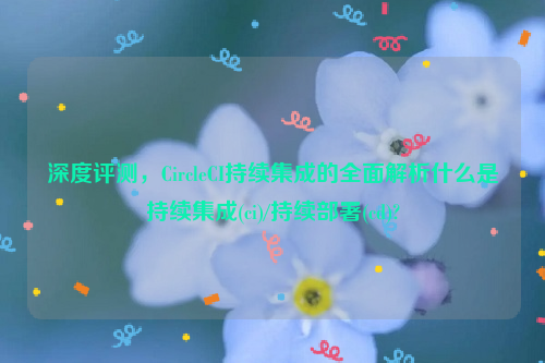 深度评测，CircleCI持续集成的全面解析什么是持续集成(ci)/持续部署(cd)?