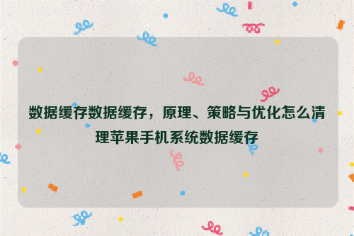 数据缓存数据缓存，原理、策略与优化怎么清理苹果手机系统数据缓存