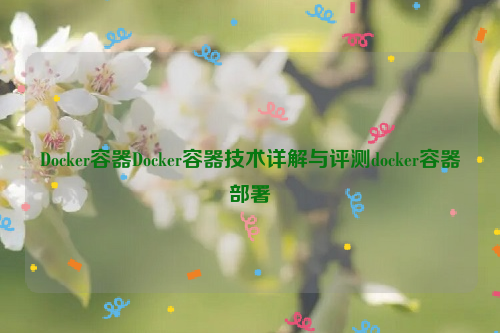 Docker容器Docker容器技术详解与评测docker容器部署