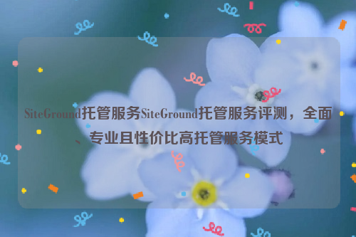 SiteGround托管服务SiteGround托管服务评测，全面、专业且性价比高托管服务模式